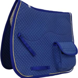 Half Fleece Lined All Purpose & Dressage English Saddle Pads with Pockets