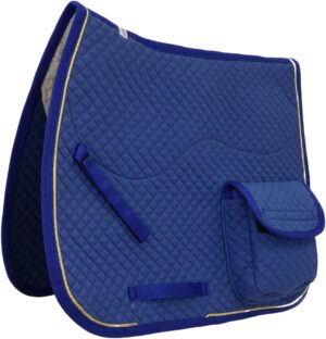 Half Fleece Lined All Purpose & Dressage English Saddle Pads with Pockets
