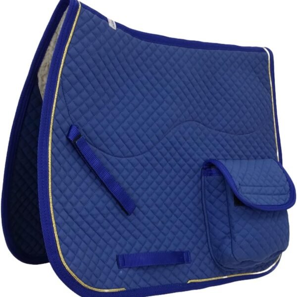 Half Fleece Lined All Purpose & Dressage English Saddle Pads with Pockets