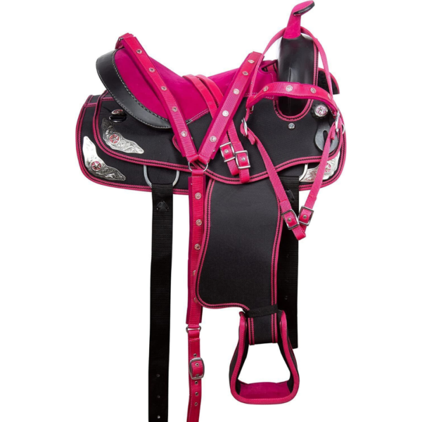 Rovadik Synthetic Western Horse Saddle with Bridle, Stirrups & Complete Tack Set – Durable Lightweight Saddle for Trail Riding, Training & Ranch Use