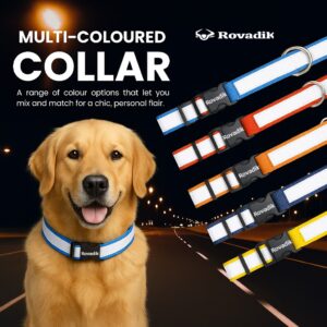 Reflective Dog Collar, Strong and Durable High Visibility Safety Reflective Collar for Dogs-Adjustable with Premium Quality A-Grade Reflector