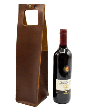 Leather Wine Carrier, Leather Wine Bag