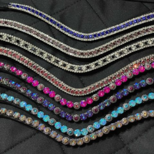 Horse Show leather Browbands with crystals