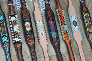 Hand Tooled Leather Dog collars