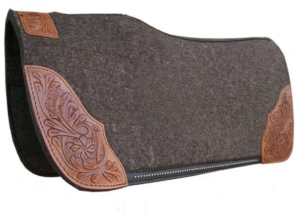 Western Contoured Wool Felt Therapeutic Saddle Pad