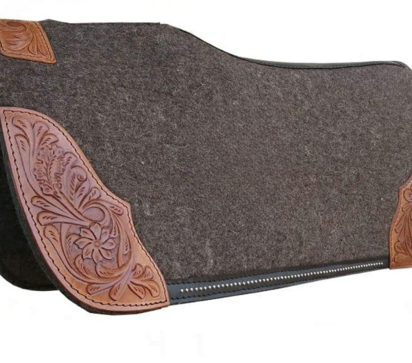 Western Contoured Wool Felt Therapeutic Saddle Pad