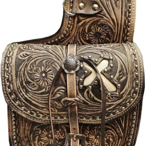 Hand Tooled Western Saddle Bags