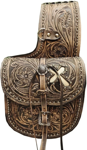 Hand Tooled Western Saddle Bags