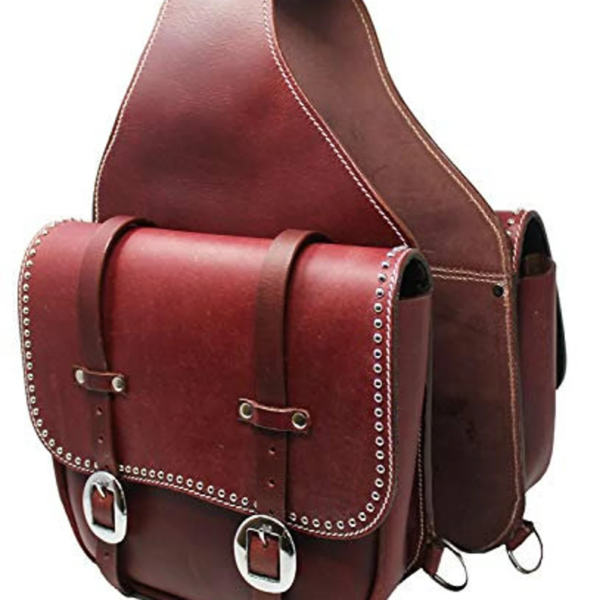 Hand Tooled Western Saddle Bags