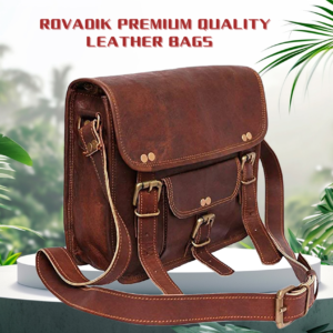Rovadik Premium Leather Men’s Sling Messenger Bag – Stylish, Durable, and Spacious for Travel & Work