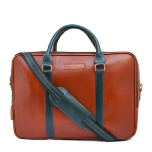Rovadik Genuine Leather Laptop Bag for Men – Office Bag, Brown – Fits Up to 14/15.6 Inch Laptop/MacBook – Laptop Messenger Bags/Leather Bag for Men with Adjustable Shoulder Strap
