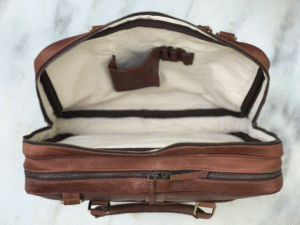 Rovadik Genuine Leather Laptop Bag for Men – Office Bag, Brown – Fits Up to 14/15.6 Inch Laptop/MacBook – Laptop Messenger Bags/Leather Bag for Men with Adjustable Shoulder Strap