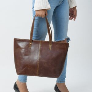 Rovadik Women’s Leather Tote Bag – Premium Full-Grain Leather Handbag, Perfect for Office, Travel, and Shopping or Everyday Style