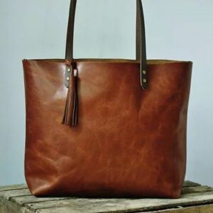 Rovadik Women’s Leather Tote Bag – Premium Full-Grain Leather Handbag, Perfect for Office, Travel, and Shopping or Everyday Style