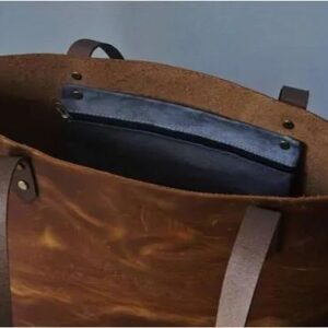 Rovadik Women’s Leather Tote Bag – Premium Full-Grain Leather Handbag, Perfect for Office, Travel, and Shopping or Everyday Style