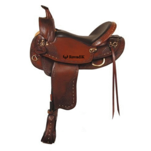 Handmade Western Show Saddle Set – Tooled Leather Horse Saddle with Matching Headstall, Breast Collar & Reins – Comfortable Trail & Show Riding