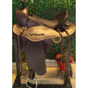 Handmade Western Show Saddle Set – Tooled Leather Horse Saddle with Matching Headstall, Breast Collar & Reins – Comfortable Trail & Show Riding