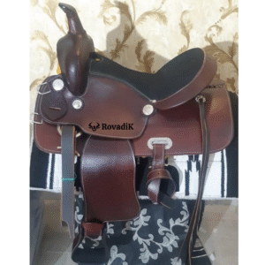 Handmade Western Show Saddle Set – Tooled Leather Horse Saddle with Matching Headstall, Breast Collar & Reins – Comfortable Trail & Show Riding