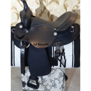 Handmade Western Show Saddle Set – Tooled Leather Horse Saddle with Matching Headstall, Breast Collar & Reins – Comfortable Trail & Show Riding