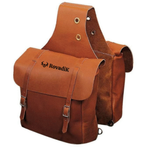 Rovadik Genuine Leather Horse Riding Saddle Bags – Durable Western Saddle Panniers for Trail Riding, Ranch & Outdoor Use – Handmade Equestrian Gear with Buckle Straps & Spacious Storage