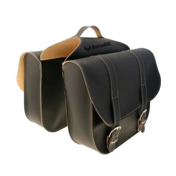 Rovadik Genuine Leather Horse Riding Saddle Bags – Durable Western Saddle Panniers for Trail Riding, Ranch & Outdoor Use – Handmade Equestrian Gear with Buckle Straps & Spacious Storage