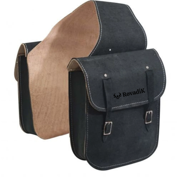 Rovadik Genuine Leather Horse Riding Saddle Bags – Durable Western Saddle Panniers for Trail Riding, Ranch & Outdoor Use – Handmade Equestrian Gear with Buckle Straps & Spacious Storage