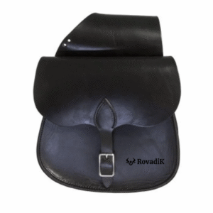 Rovadik Genuine Leather Horse Riding Saddle Bags – Durable Western Saddle Panniers for Trail Riding, Ranch & Outdoor Use – Handmade Equestrian Gear with Buckle Straps & Spacious Storage