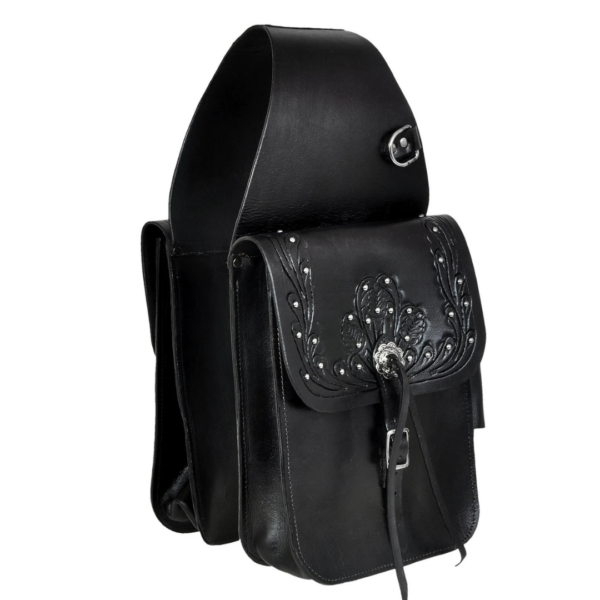 Rovadik Genuine Leather Horse Riding Saddle Bags – Durable Western Saddle Panniers for Trail Riding, Ranch & Outdoor Use – Handmade Equestrian Gear with Buckle Straps & Spacious Storage