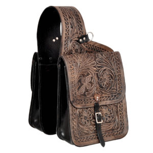 Rovadik Genuine Leather Horse Riding Saddle Bags – Durable Western Saddle Panniers for Trail Riding, Ranch & Outdoor Use – Handmade Equestrian Gear with Buckle Straps & Spacious Storage