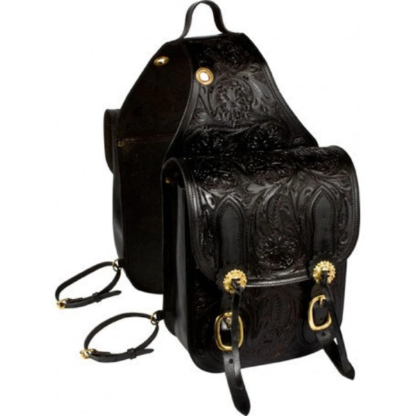 Rovadik Genuine Leather Horse Riding Saddle Bags – Durable Western Saddle Panniers for Trail Riding, Ranch & Outdoor Use – Handmade Equestrian Gear with Buckle Straps & Spacious Storage