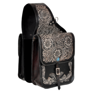 Rovadik Genuine Leather Horse Riding Saddle Bags – Durable Western Saddle Panniers for Trail Riding, Ranch & Outdoor Use – Handmade Equestrian Gear with Buckle Straps & Spacious Storage