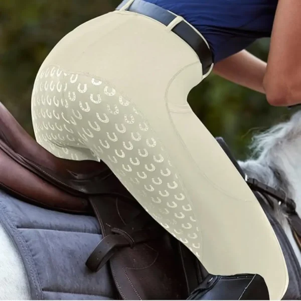Rovadik Horse Riding Breeches with Sillicone – Better Grip – Comfortable and Four-Way Stretchable Fabric- Suitable for Horse Riders- Unisex Breeches for Both Men and Women (Beige)