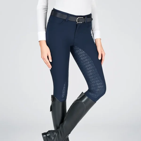 Rovadik Horse Riding Breeches with Sillicone – Better Grip – Comfortable and Four-Way Stretchable Fabric- Suitable for Horse Riders- Unisex Breeches for Both Men and Women (NavyBlue)