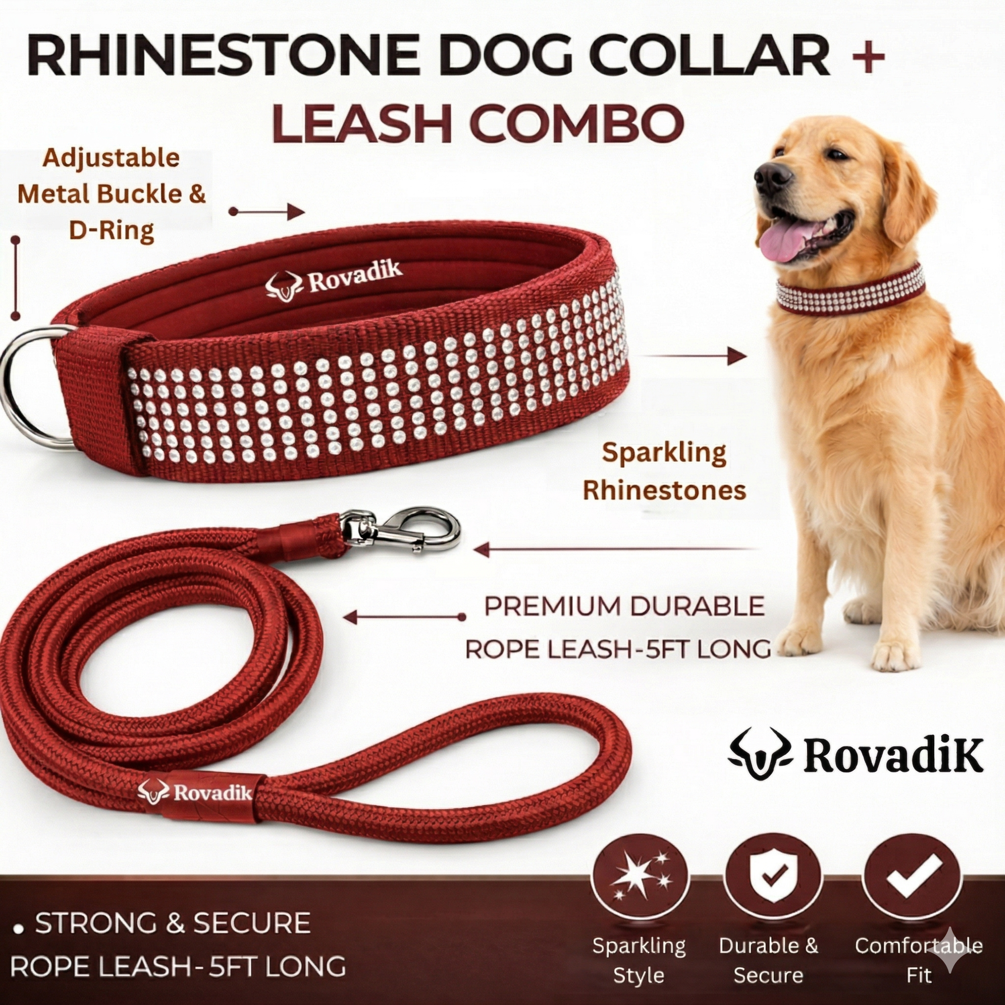 Diamond Dog Collar_Red_06
