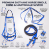 Biothan Horse Bridle with Reins_Blue_05