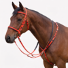 Biothan Horse Bridle with Reins_Red_02