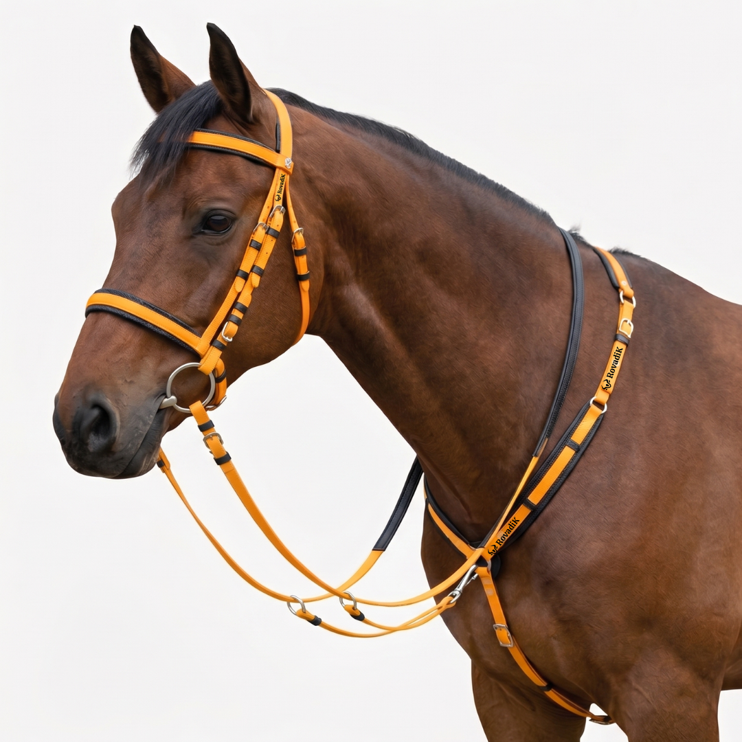 Biothan Horse Bridle with Reins_Yellow_01