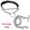 Dog Choke Collar and Chain Combo Set_Black_Large_01