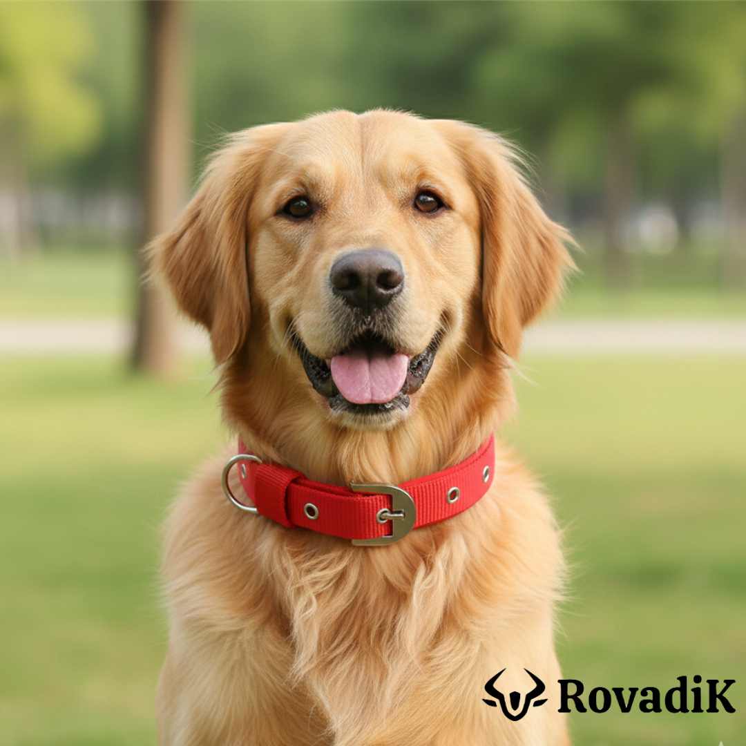 Dog Collar and Chain Combo_Red