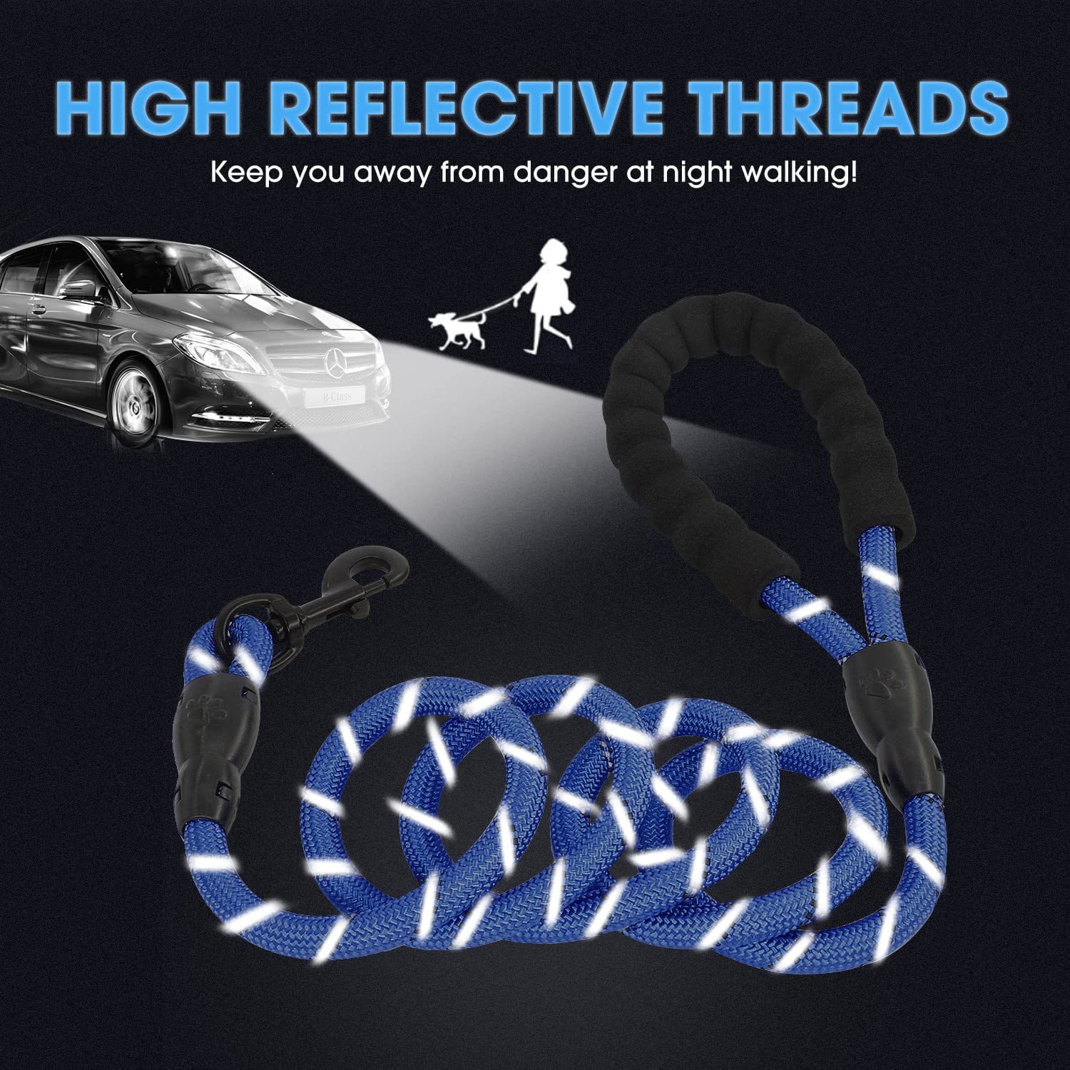 Reflective Leash-blue-2