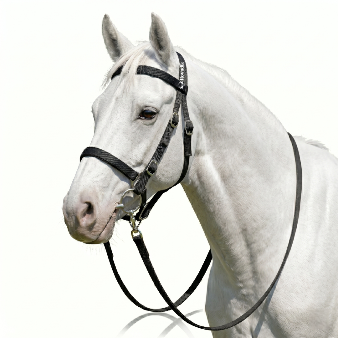 Horse Bridle with ReinsBlack_01