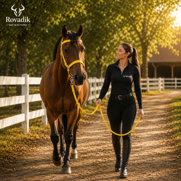 Rovadik Horse Tack Nylon Bridle with Reins and SS Bit – Dressage Bridle-English Bridle – Western Horse Bridle – Equestrian Tack-Horse Accessories, Horse Riders-Yellow
