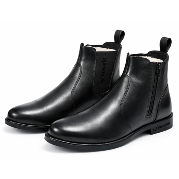 Rovadik HandMade Side Zip Horse Riding Chelsea Boots,Genuine Leather Equestrian Boots, English Riding Boots for Cowboy/Cowgirl-Unisex Boot - Black