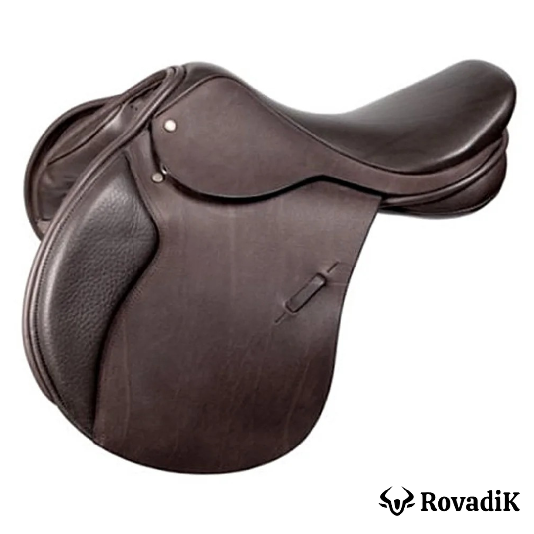 Rovadik Vanguard All Purpose Leather Jumping English Riding Horse Saddle Tack Set, Close Contact Seat Size 12″-18″_RVD_01 - Image 1