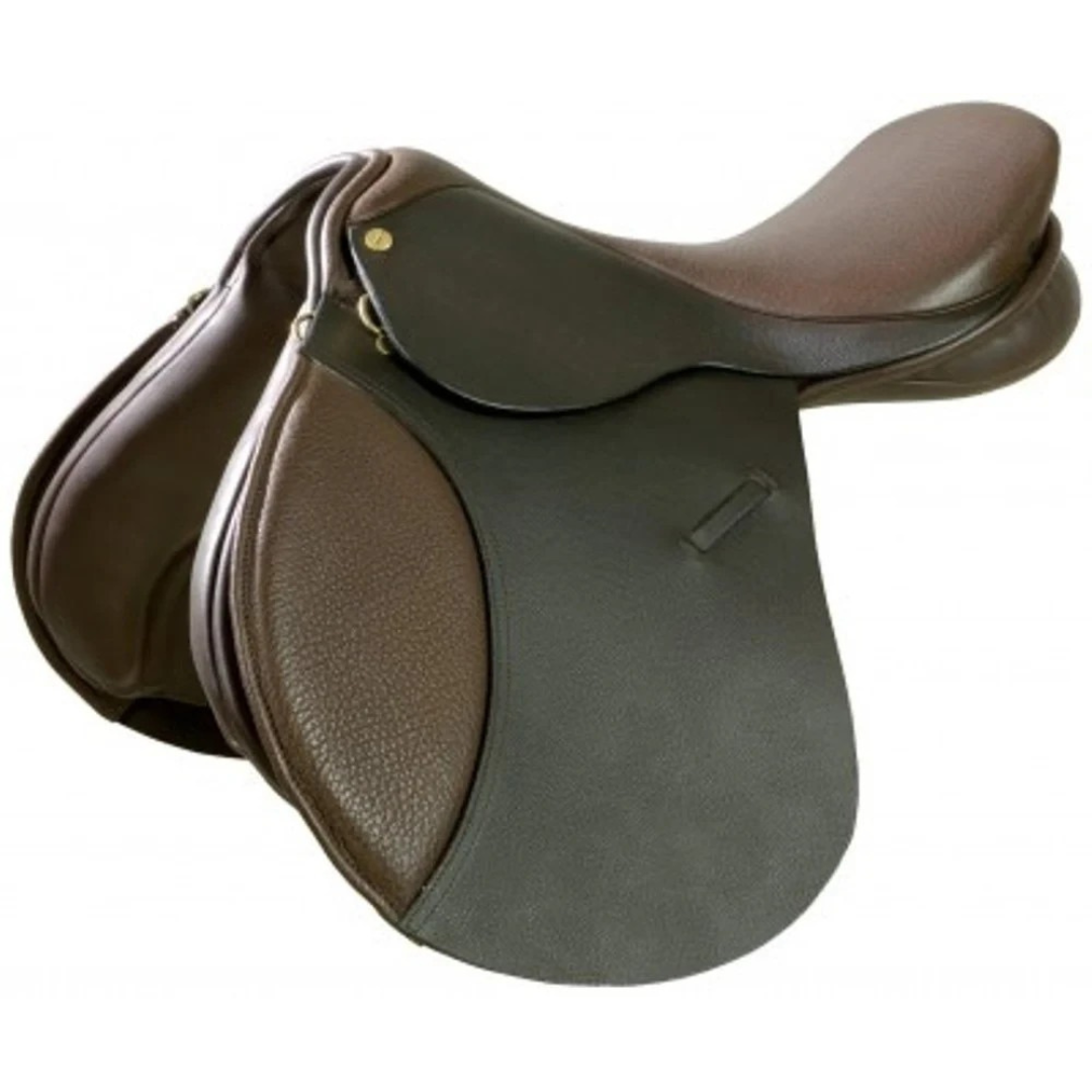 Rovadik Frontier All Purpose Two Tone Leather Jumping English Riding Horse Saddle Tack Set Seat Size 12″-18″ Close Contact - Image 2