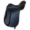 Rovadik Opulent English Dressage Leather Saddle – Dressage Treeless Saddle with Velcro Panel and Knee Blocks - Thumbnail Image 2
