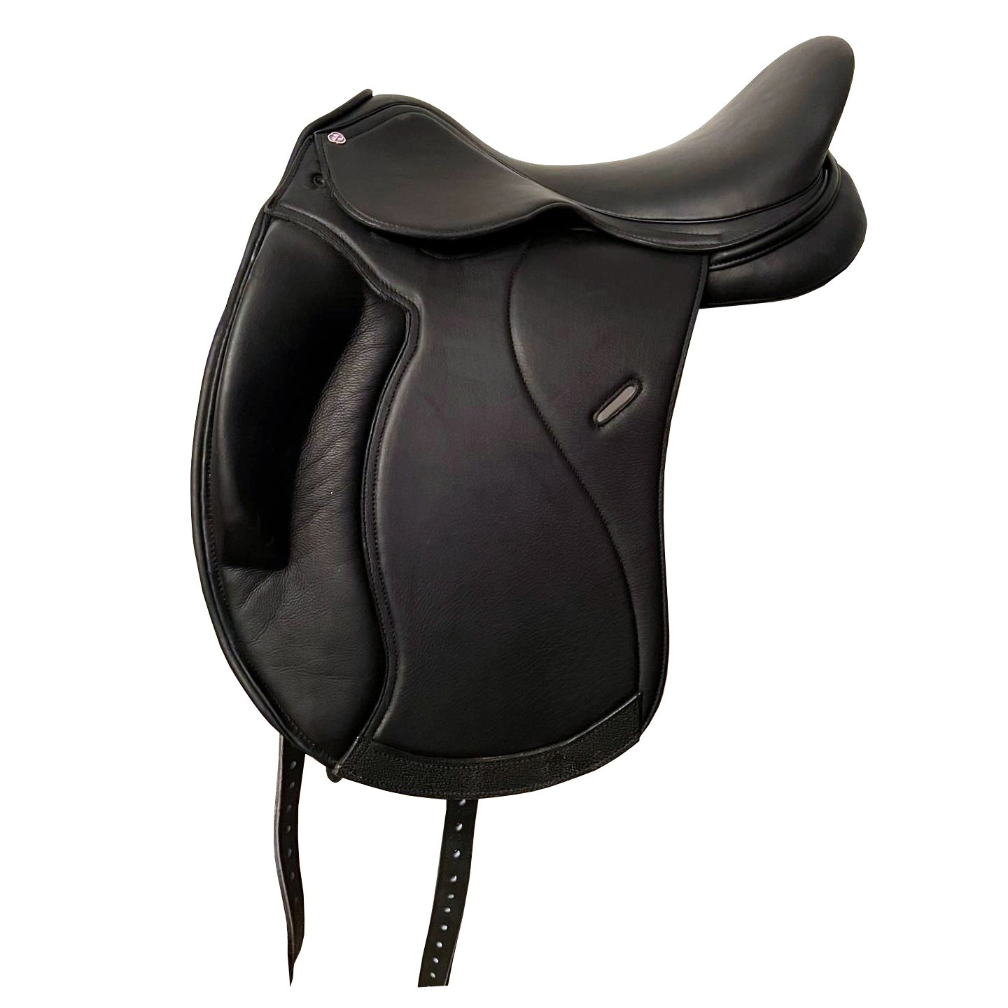 Rovadik Opulent English Dressage Leather Saddle – Dressage Treeless Saddle with Velcro Panel and Knee Blocks_RVD_03 - Image 2