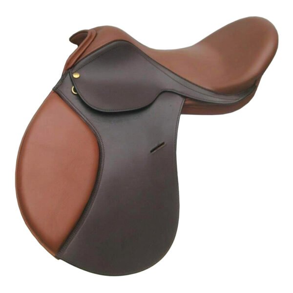 Rovadik Traverse English Dressage Leather Saddle – Dressage Treeless Saddle with Velcro Panel and Knee Blocks_RVD_04
