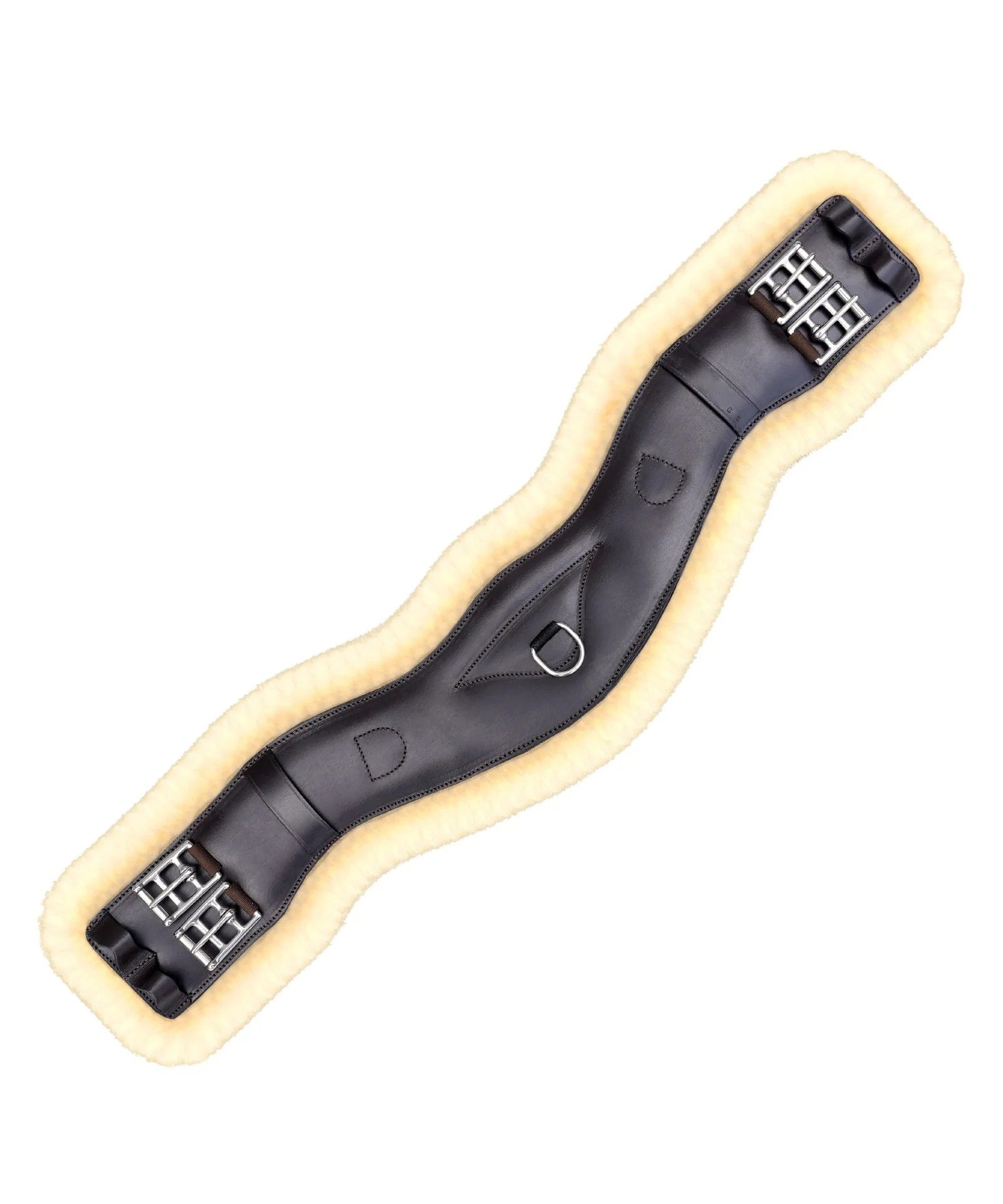 Rovadik Leather Horse Girth for English Saddle | Contoured Horse Saddle Girth with Strong Buckles and D-Ring | Equestrian Riding Girth for Horses - Image 4