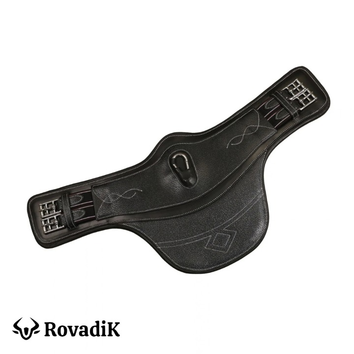 Rovadik Short Stud Guard Horse Girth for English Saddle | Contoured Horse Saddle Girth with Strong Buckles and D-Ring | Equestrian Riding Girth for Horses - Image 7